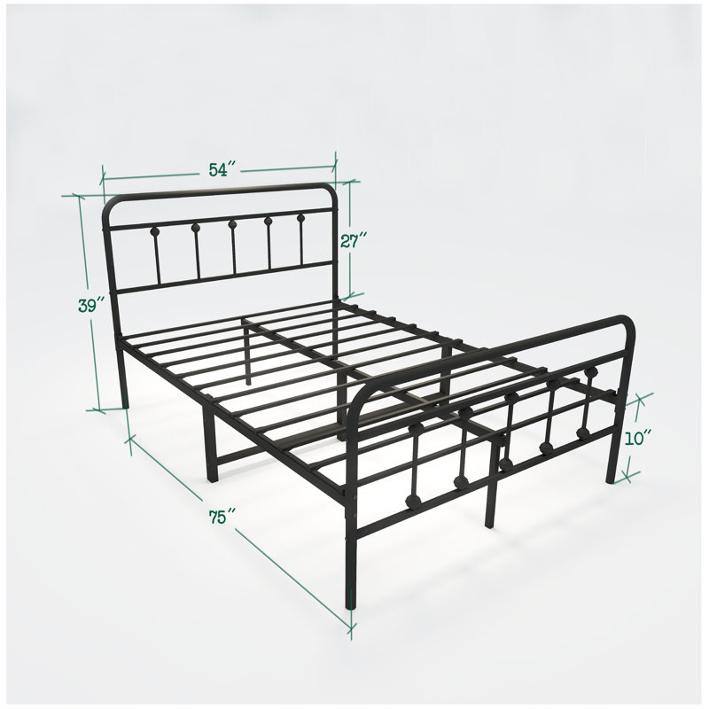 Andover Mills™ Ashburton 40" Standard Modernism Metal Bed Frame with